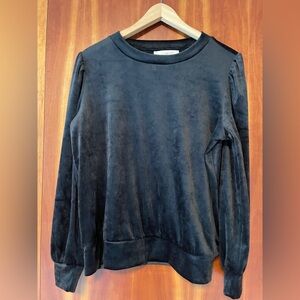 LOFT Black Velour Sweater